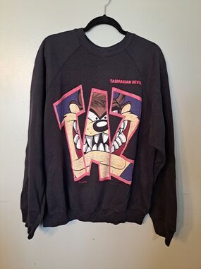 VTG 90's Warner Bros Taz Tasmanian Devil Sweatshirt Mens Crewneck Rare Sz 2XL
